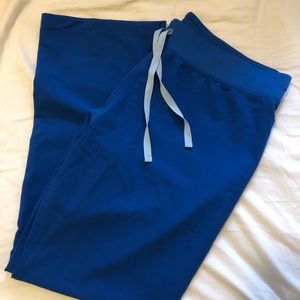 Figs Royal Blue Scrub Pants Large